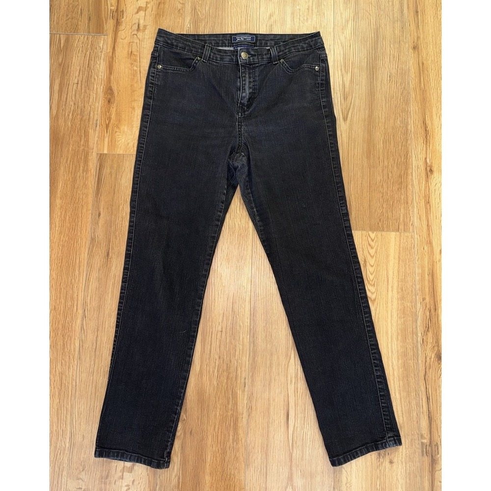 Charter Club Black‎ Jeans Tapered Flawless Stretch  Sz 12P